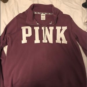 Pink purple quarter zip size S